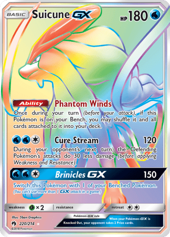 Suicune-GX Lost Thunder Pokemon Card