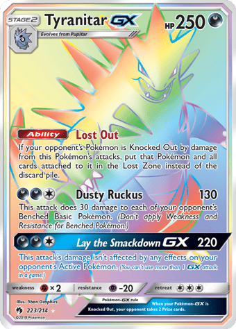 Tyranitar-GX Lost Thunder Pokemon Card
