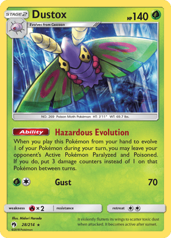 Dustox Lost Thunder Pokemon Card