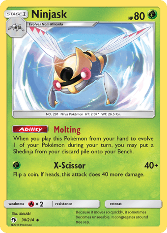 Ninjask Lost Thunder Pokemon Card