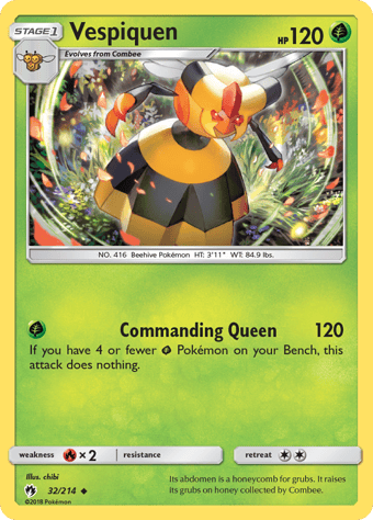 Vespiquen Lost Thunder Pokemon Card