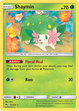 Shaymin Lost Thunder Pokemon Card