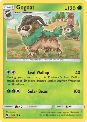 Gogoat Lost Thunder Pokemon Card