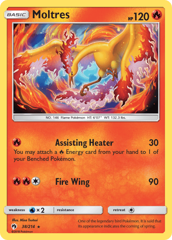 Moltres Lost Thunder Pokemon Card
