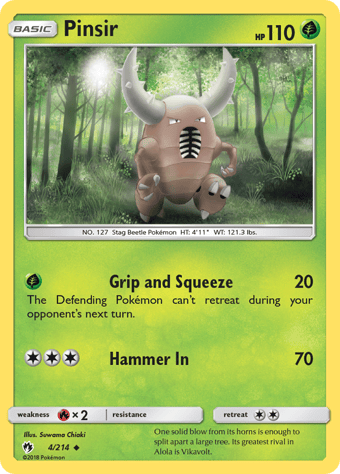 Pinsir Lost Thunder Pokemon Card