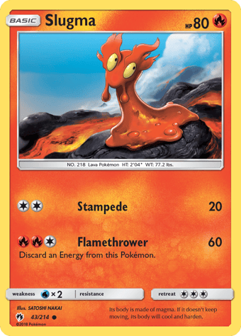 Slugma Lost Thunder Pokemon Card