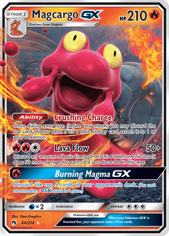 Magcargo-GX Lost Thunder Pokemon Card