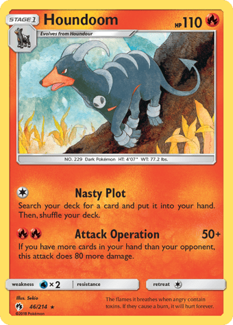 Houndoom Lost Thunder Pokemon Card