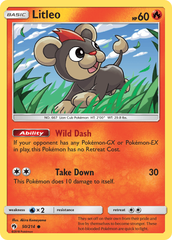 Litleo Lost Thunder Pokemon Card