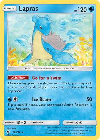 Lapras Lost Thunder Pokemon Card