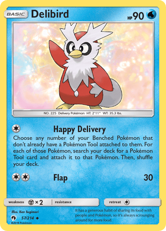 Delibird Lost Thunder Pokemon Card