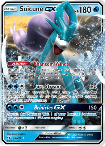 Suicune-GX Lost Thunder Pokemon Card