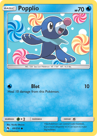 Popplio Lost Thunder Pokemon Card