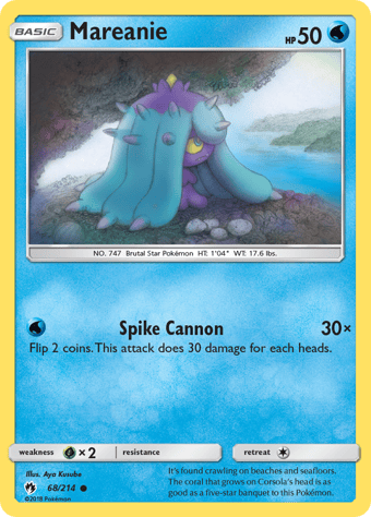 Mareanie Lost Thunder Pokemon Card