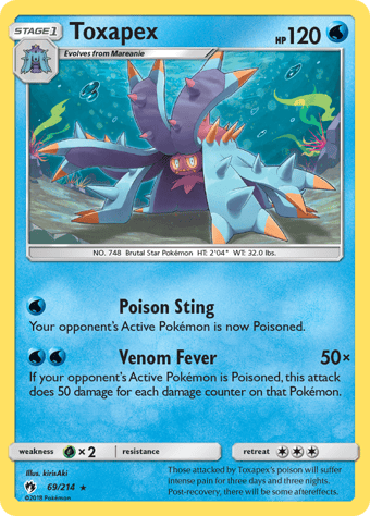 Toxapex Lost Thunder Pokemon Card