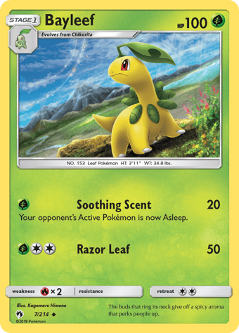Bayleef Lost Thunder Pokemon Card