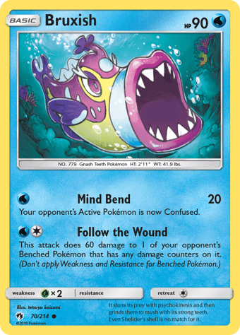 Bruxish Lost Thunder Pokemon Card