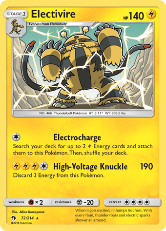 Electivire Lost Thunder Pokemon Card