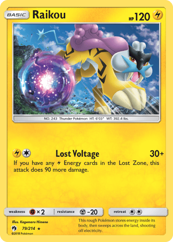 Raikou Lost Thunder Pokemon Card