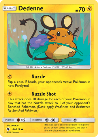 Dedenne Lost Thunder Pokemon Card