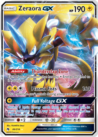 Zeraora-GX Lost Thunder Pokemon Card