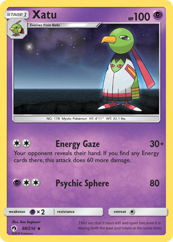 Xatu Lost Thunder Pokemon Card