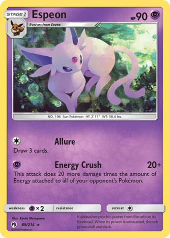 Espeon Lost Thunder Pokemon Card
