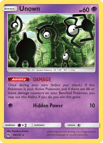 Unown Lost Thunder Pokemon Card