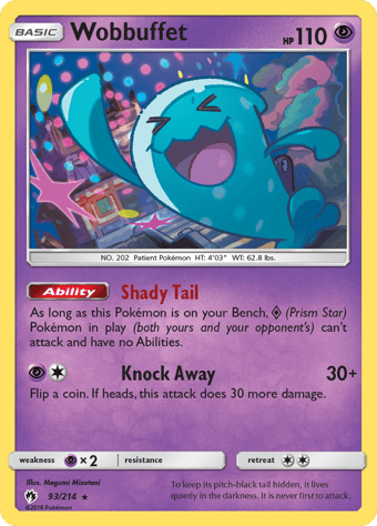 Wobbuffet Lost Thunder Pokemon Card