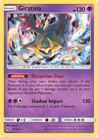 Giratina Lost Thunder Pokemon Card