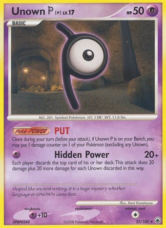 Unown P Majestic Dawn Pokemon Card
