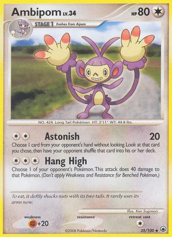 Ambipom Majestic Dawn Pokemon Card