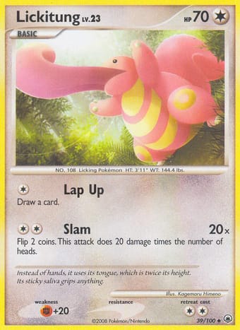 Lickitung Majestic Dawn Pokemon Card