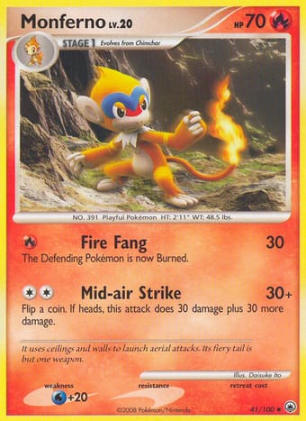 Monferno Majestic Dawn Pokemon Card