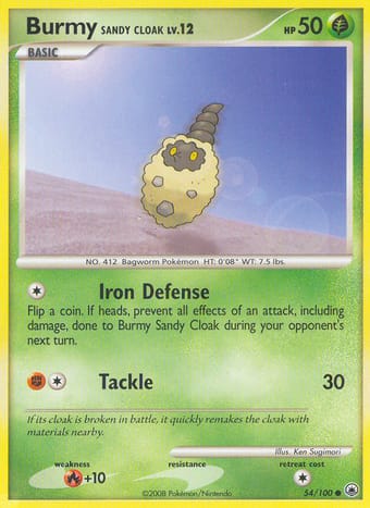 Burmy Sandy Cloak Majestic Dawn Pokemon Card