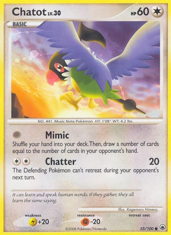Chatot Majestic Dawn Pokemon Card