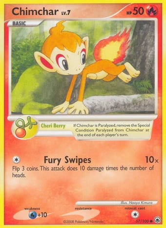 Chimchar Majestic Dawn Pokemon Card