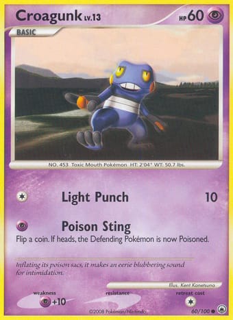 Croagunk Majestic Dawn Pokemon Card