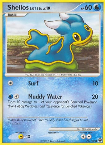 Shellos East Sea Majestic Dawn Pokemon Card