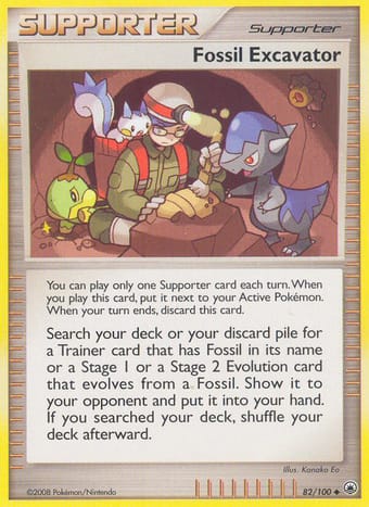 Fossil Excavator Majestic Dawn Pokemon Card