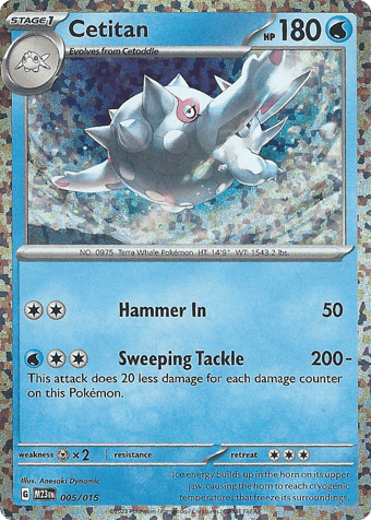 Cetitan McDonald's 2023 Pokemon Card