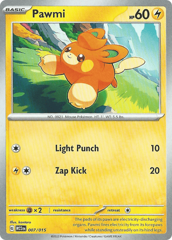 Pawmi McDonald's 2023 Pokemon Card