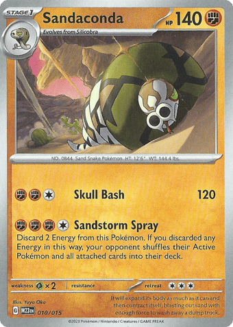 Sandaconda McDonald's 2023 Pokemon Card