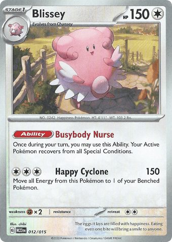 Blissey McDonald's 2023 Pokemon Card