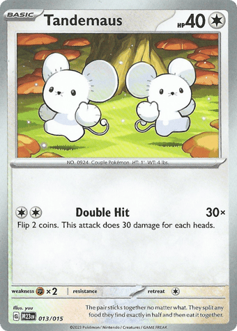 Tandemaus McDonald's 2023 Pokemon Card