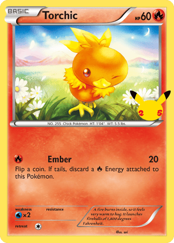 Torchic McDonald's 25th Anniversary Pokemon Card