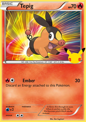 Tepig McDonald's 25th Anniversary Pokemon Card