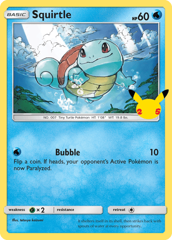 Squirtle McDonald's 25th Anniversary Pokemon Card