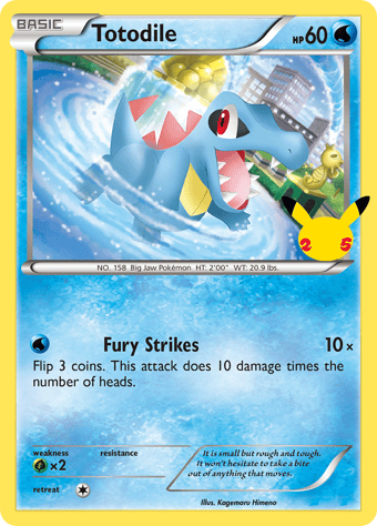 Totodile McDonald's 25th Anniversary Pokemon Card