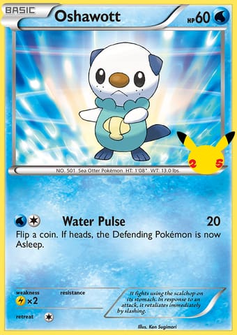Oshawott McDonald's 25th Anniversary Pokemon Card